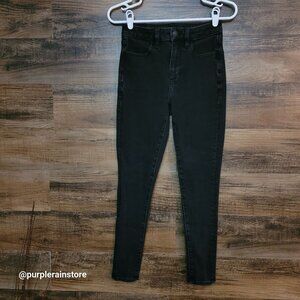 American Eagle Jeans 2 S Jegging Super Hi Rise 360 Next Level Stretch Black